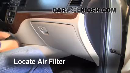 2009 Hyundai Santa Fe Limited 3.3L V6 Air Filter (Cabin) Replace